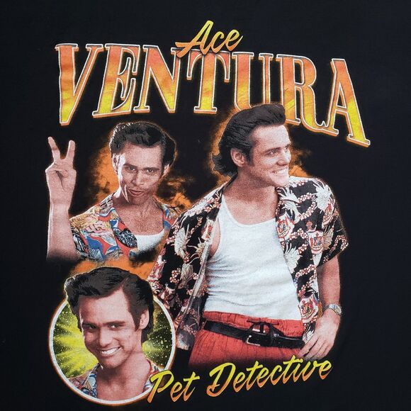 Ace Ventura Pet Detective Boxy Size Large Mens Black 100% Cotton T-Shirt - Picture 2 of 5